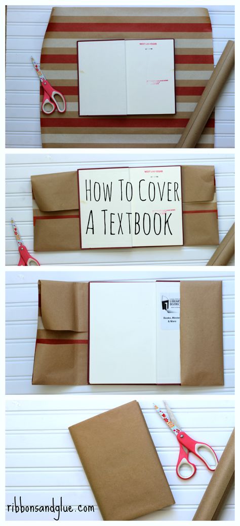 Textbook Covers Diy, How To Cover Books For School, Paper Wrapped Books, Protective Book Covers, Cover A Book With Paper, Diy Paper Book Cover, Paper Book Covers Diy, How To Cover Books With Paper, How To Make A Book Cover Out Of Paper