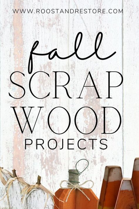 Fall Wood Crafts, Fall Decor Diy Crafts, Scrap Wood Crafts, Wood Block Crafts, Fall Stuff, Wood Scraps, Wood Pumpkins, Fall Thanksgiving Decor, Fall Deco