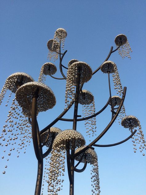 vibhor sogani's kalpavriksha is a huge wish-fulfilling tree Steel Installation, Public Sculpture, Metal Tree Wall Art, Artistic Installation, Metal Garden Art, Steel Sculpture, Tree Sculpture, Metal Tree, Tree Design