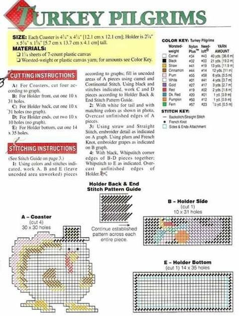 Plastic Canvas Turkey, Thanksgiving Plastic Canvas, Shamrock Template, Continental Stitch, Canvas Coasters, Thanksgiving Crafts Diy, Random Crafts, Turkey Pattern, Plastic Canvas Coasters