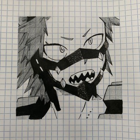 Kirishima Sketch, Kirishima Drawing Sketch, Kirishima Drawing, Kirishima Manga, Kirishima Eijirou, Anime Canvas Art, Manga Cute, Anime Canvas, Sketches Easy