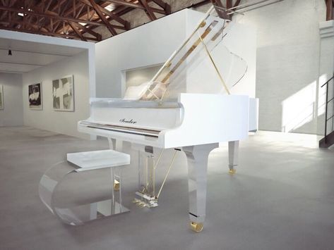 Piano Nook, Piano Living Rooms, Wallpapers Music, Piano For Sale, Piano Design, Piano Decor, White Piano, Glam Furniture