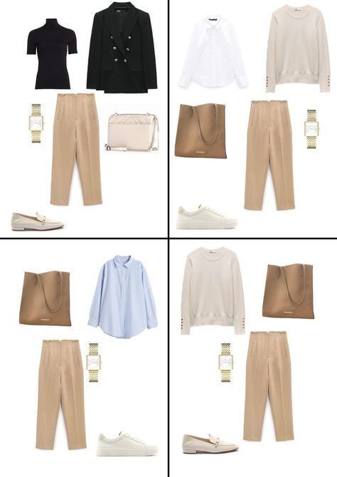 Beige Trouser Outfit Women Winter, Beige Pants Outfit Autumn, Zara Office Outfit 2023, Work Outfit Beige Pants, Beige Pants Outfit For Women, Beige Trousers Work Outfit, Zara Trousers Outfit Casual, Zara Beige Trousers Outfit, Zara High Waisted Pants Outfit Casual