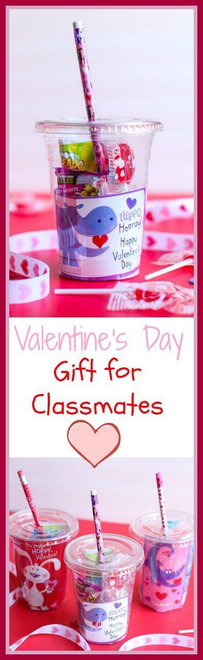 These cups are the cutest and sweetest DIY Valentine's Day Gift for Classmates. They can be easily be made in minutes and are very inexpensive to make! They make a great gift for teachers to give to their students also. Valentines Gifts For School Kids, 2nd Grade Valentines Gifts, Valentines Diy For Kids, Valentine’s Day Treats For School, Valentine’s Day Goodie Bags For Kids, Valentine Goodies For Kids Classroom, Valentine’s Day Classroom Gifts, Valentines For Preschoolers, School Valentines Treats