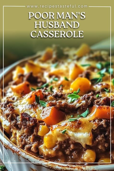 A comforting and hearty casserole featuring seasoned ground beef, creamy egg noodles, and gooey cheddar cheese, perfect for family dinners or gatherings. Ground Beef And Eggs Recipes For Dinner, Creamy Egg Noodles, Ground Beef And Eggs, Husband Casserole, Beef And Eggs, Beef Skillet, Egg Recipes For Dinner, Creamy Eggs, Hearty Casseroles