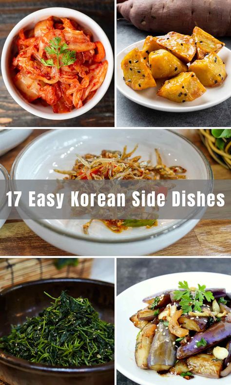 17 Easy Korean Side Dishes (Spicy Cucumber Salad Recipe & More) Vegetable Banchan, Korean Side Dish Recipes, Side Dishes Vegetable, Korean Potato Side Dish, Asian Ribs Recipe, Vegan Kimchi Recipe, Korean Food Side Dishes, Side Dishes For Ribs, Korean Vegetables