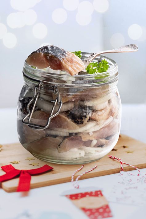 Pickled Herring in Vinegar [Easy RECIPE!] | Polonist Pickled Herring Recipe, Herring Recipe, Latvian Food, Polish Soup, Herring Recipes, Pickled Herring, Yellow Mustard Seeds, Polish Christmas, Christmas Bucket