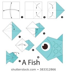 Origami Návody, Origami Penguin, Easy Origami Flower, Paper Folding Crafts, Origami Step By Step, Tutorial Origami, Kids Origami, Origami Fish, Origami And Kirigami