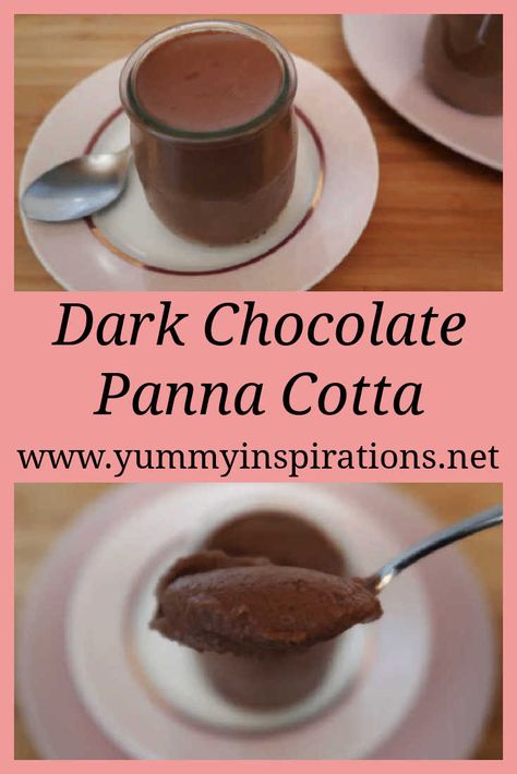 Chocolate Panna Cotta, Gelatin Recipes, Panna Cotta Recipe, Gelatin Dessert, Italian Dessert, Guilt Free Dessert, Chocolate Dessert, 4 Ingredient, Sugar Free Desserts