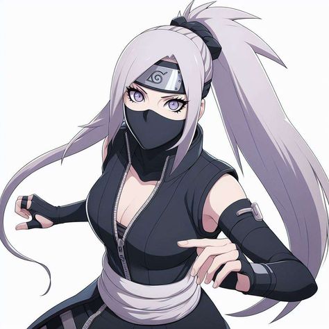 Ninja Oc Girl, Anime Ninja Female, Ninja Outfit Female, Female Kakashi, Ninja Female, Naruto Oc Female, Naruto Style, Ninja Outfit, Female Ninja