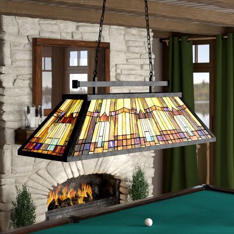 Light Pool, Stained Glass Pendant Light, Glass Pool, Kitchen Island Linear Pendant, Pool Tables, Pool Table Lighting, Billiard Lights, Pool Light, St Charles