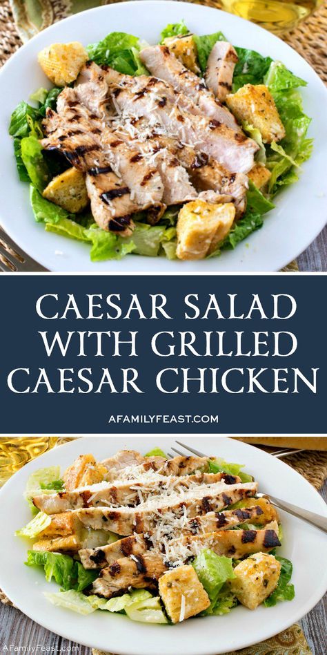 Get ready to enjoy the best Caesar Salad with Grilled Caesar Chicken ever! And you won't believe how easy it is to make either! The Best Caesar Salad, Best Caesar Salad, Salad Caesar, Chicken Caesar Salad Recipe, Feast Recipes, Grilled Chicken Caesar Salad, Caesar Chicken, Chicken Caesar Pasta Salad, Easy Rice