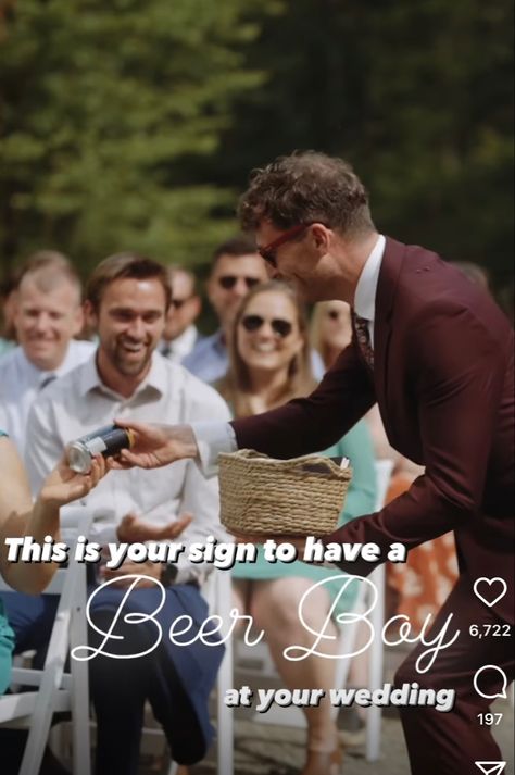 Beer Guy Wedding, Beer Man Wedding, Wedding Beer Boy, Beer Man At Wedding, Beer Boy Wedding Ideas, Beer Boys Wedding, Beer At Wedding, Beer Boy Wedding, Beer Flower