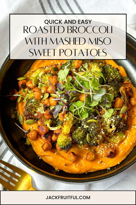 Roasted Sweet Potato Broccoli, Broccoli Sweet Potato Recipes, Broccoli Sweet Potato, Roasted Recipes, Gut Food, Protein Dishes, Glucose Goddess, Clean Lunch, High Protein Dishes