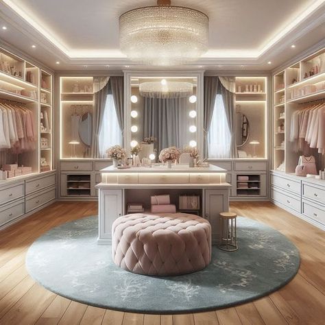 Rich Girl Room, Chic Dressing Room, Girls Dressing Room, Cloth Room, Dream Dressing Room, Cozy Baby Room, Grand Dressing, Rich Living, Glamorous Decor