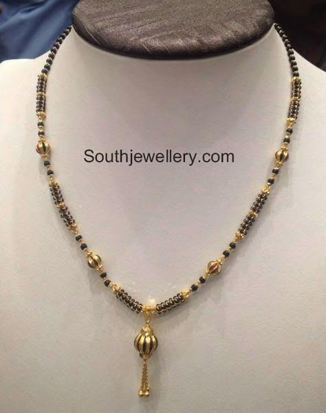 nallapusalu chain models Chain With Mangalsutra Design, Magalsutram Chain Designs Gold, Mangalasutram Chain Designs, Black Mangalasutram Chain Designs, Magalsutram Chain Designs, Nallapusalu Designs Gold, Design Of Mangalsutra, Thali Chain Designs Gold With Black Beads, Mangalsutra Chain