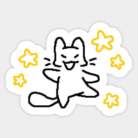 star kitty -- Choose from our vast selection of stickers to match with your favorite design to make the perfect customized sticker/decal. Perfect to put on water bottles, laptops, hard hats, and car windows. Everything from favorite TV show stickers to funny stickers. For men, women, boys, and girls. Cute Designs For Stickers, Draw Stickers Ideas, Cat Drawing Sticker, Halloween Stickers Cute, Sticker Ideas Drawing, Stars Stickers Printable, Stickers Drawing Ideas, Sticker Ideas Funny, Stickers To Draw