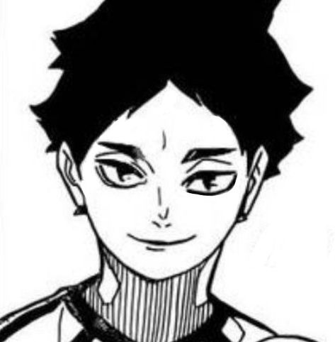 Akaashi Keiji, Manga Icon, Black And White, Hair, Anime, White, Black