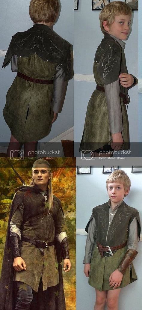 Legolas Diy Costume, Diy Legolas Costume, Legolas Costume, Hobbit Costume, Boys Cut, Ren Faire Ideas, Kid Costumes, Elf Warrior, Silver Shirt