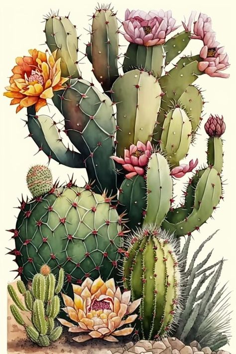 Tequila Plant, Cactus Artwork, Tropical Artwork, Cactus Paintings, Cactus Pictures, 300 Pieces Jigsaw Puzzle, Plant Cactus, Cactus Painting, Cactus Wall Art