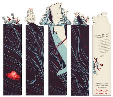 Ocean scene Bookmarks Cool Bookmarks, Penanda Buku, Illustration Art Design, Art Et Illustration, Art And Illustration, Design Graphique, Book Cover Design, Illustrations Posters, Pretty Pictures