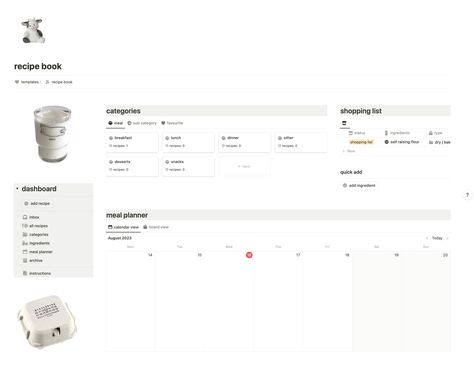 Notion Diary Ideas, Notion Diary Template Ideas, Notion Recipe Book, Notion Food, Diary Icon, Notion Recipes Template, Notion Meal Planner, Learning Template, Diary Template