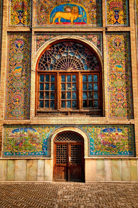 Mosaic Wall of Golestan Palace (Tehran, Iran) Iran Architecture, Golestan Palace, Iran Tourism, Beautiful Iran, Visit Iran, Iran Pictures, Iranian Architecture, Persian Architecture, Persian Garden