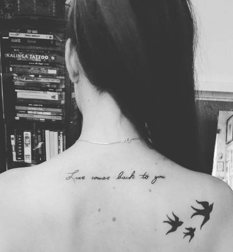 #tattoo #lovecomesbacktoyou #volstead #quote #love Love Anyway Tattoo, Love Anyway, Quote Love, Tattoo Quotes, Tattoos, Quotes