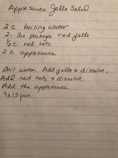 Red Hot Cinnamon Applesauce Jello, Cinnamon Jello Applesauce, Cranberry Applesauce Jello, Red Hot Jello Salad, Red Hot Applesauce Jello, Jello With Applesauce Recipe, Red Hot Jello Applesauce, Apple Sauce Jello, Applesauce Jello Recipe