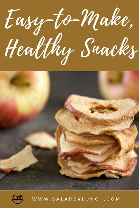 Fend off hunger with these easy-to-make healthy snacks Dehydrate Apples, Dehydrating Apples, Dehydrator Recipes Fruit, Make Healthy Snacks, Dehydrating Food Storage, Dehydrated Apples, Healty Dinner, Dehydrated Fruit, Dried Apples