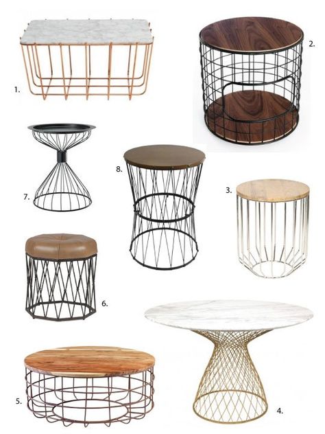 Wire Table, Plywood Furniture, Metal Wire, Apartment Living, Decoration Table, End Table, Creative Inspiration, Apartment Decor, Stools