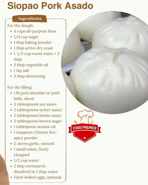 Siopao Recipe Philippines, Pork Siopao Recipe Philippines, Siopao Dough Recipe, Filipino Siopao Asado, Siopao Asado Recipe, Putobumbong Recipe, Siopao Recipe, Asian Bread, Filipino Kakanin