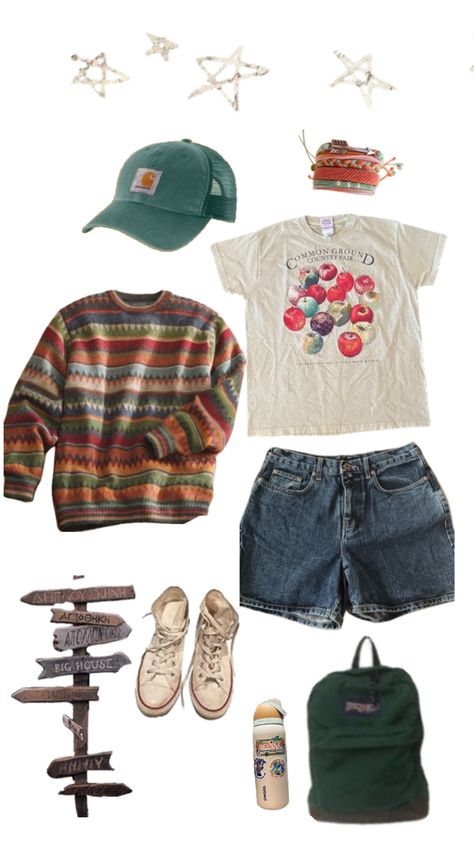 #summercamp #aesthetic #outfit Camp Chic Outfit, Aesthetic Camp Outfits, Vintage Summer Camp Outfits, Camp Counselor Hair, Summer Camp Fits Aesthetic, 80s Camp Aesthetic Outfits, Cmbyn Aesthetic Outfit, Summer Camp Counselor Outfits, Adventurous Outfits