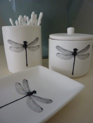 thetravellingsouk.com - An elegant bathroom set, comprising of a toothbrush holder, soap dish and lidded pot, all with the elegant dragonfly motif. The set is made from an off white ceramic and will bring a crisp, elegant finish to any bathroom or cloakroom.If you are a fan of dragonflies be sure to look at our dragonfly tea light holder.Toothbrush Holder: H:8cm x D7cmSoap Dish: L11cm x W85cm Lidded Pot: H:6.5cm x 7.4cm Dragonfly Bathroom Decor, Dragonfly Bathroom, Dragonfly Inn, Dragonfly Decor, Dragonfly Dreams, Dragonfly Art, Dragon Fly, Elegant Bathroom, Home Scents