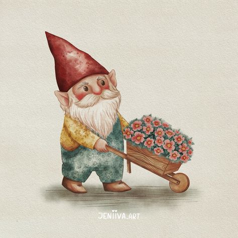 Gnome Illustration and Procreate Brush set available in my Etsy shop. 

#GnomeArt, #VintageIllustration, #WatercolorArt, #WhimsicalArt, #HandPainted, #NostalgicVibes, #ClassicGnome, #FantasyArt, #CuteIllustration, #FairytaleArt, #DecorativeArt, #RetroStyle, #MagicalGnomes, #ArtisticDesign, #StorybookArt Garden Nome Drawings, Gnome Garden Drawing, Gnomes Illustration, Gnome Illustration, Brush Illustration, Gnome Watercolor, Watercolour Ideas, Storybook Art, Garden Illustration