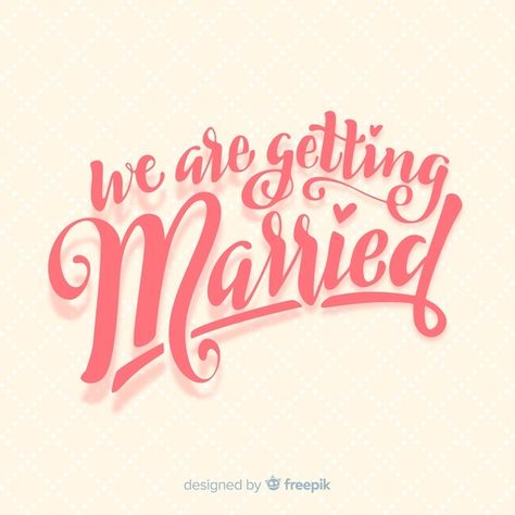 Wedding lettering Free Vector | Free Vector #Freepik #freevector #background #pattern #wedding #card Wedding Lettering, We're Getting Married, We Are Getting Married, Wedding Letters, Pattern Wedding, Vintage Wedding Invitations, Photography Skills, Always Love You, Wedding Card