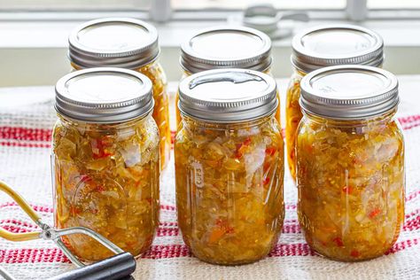 Chow Chow Relish Recipe Chowchow Recipe, Chow Chow Relish, Chow Chow Recipe, Chow Recipe, Relish Recipe, Relish Recipes, Pickle Butter, Clam Recipes, Vegetarian Cabbage