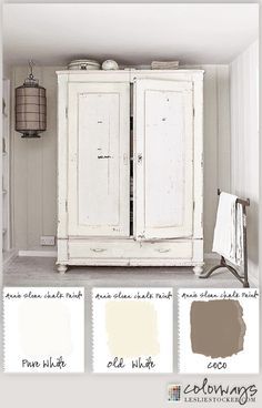 Armoire Painted, Jelly Cabinet, Armoire Ikea, White Armoire, New Victorian, Rough Luxe, Colorful Storage, Chalk Paint Colors, Annie Sloan Paints