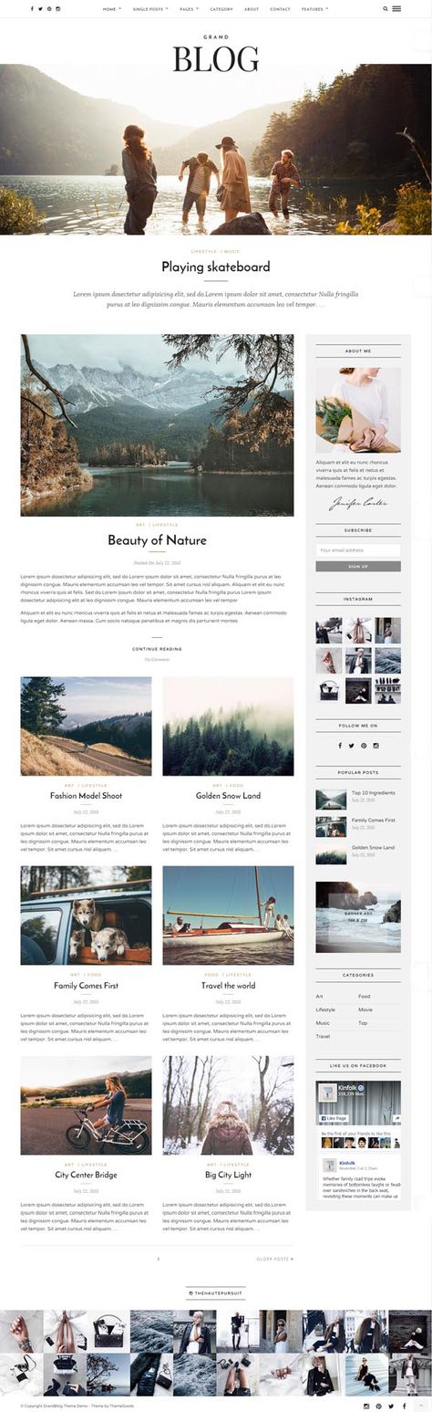 Travel Blog Design, Blog Layout Design, Wordpress Ecommerce Theme, Blog Website Design, Blog Design Inspiration, Web Design Mobile, Best Website Design, Webdesign Inspiration, Blog Themes Wordpress