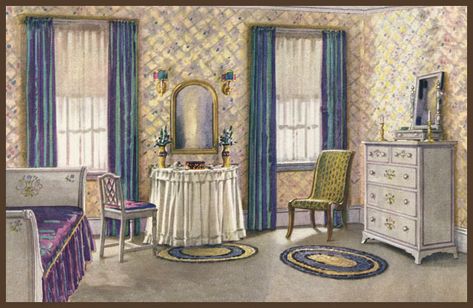 1922 Armstrong Bedroom by American Vintage Home, via Flickr 1920s Bedroom Decor, 1920s Bedroom, 1920s Home Decor, 1920s Interior, 1920 Home, 1920s Decor, Old House Interior, 1920s House, Vintage House Plans