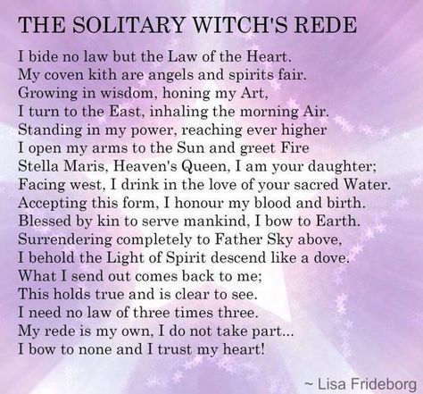 Solitary witches rede Solitary Witch, Wiccan Magic, Wiccan Witch, Eclectic Witch, Wiccan Spell Book, Magical Thinking, Magick Book, Witchcraft Spell Books, Magical Life