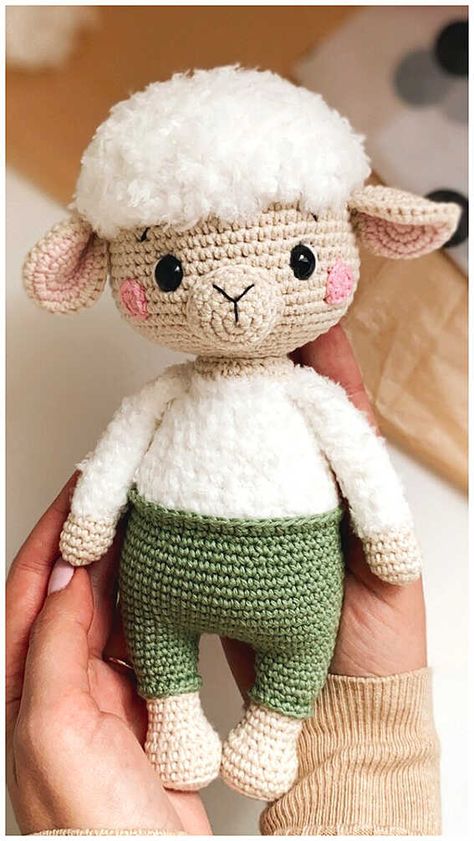 Amigurumi Sheep Free Crochet Pattern Amigurumi Lamb Free Pattern, Free Sheep Crochet Pattern, Amigurumi Sheep Free Pattern, Lamb Crochet Pattern Free, Sheep Crochet Pattern Free, Green Amigurumi, Crochet Sheep Free Pattern, Sheep Crochet Pattern, Lamb Crochet