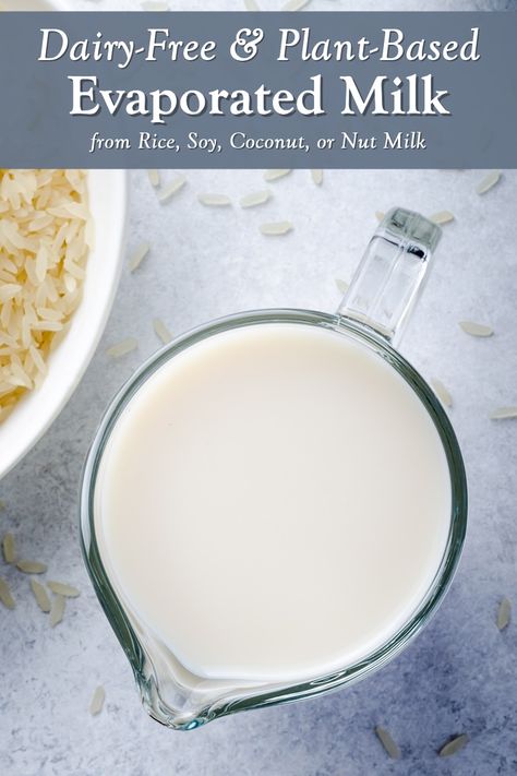 Dairy Free Evaporated Milk, Evaporated Milk Substitute, Evaporated Milk Recipes, Dairy Snacks, Vegan Substitutes, Clam Recipes, Dairy Free Diet, Dessert Toppings, Dairy Free Milk