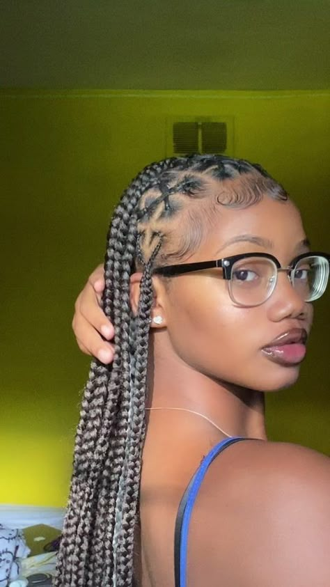 Cornrows With Knotless Braids, Cross Cornrows, Long Twist, Twisted Hair, Hairstyles Pictures, Big Box Braids Hairstyles, Braids Styles, Braided Styles, Box Braids Hairstyles For Black Women