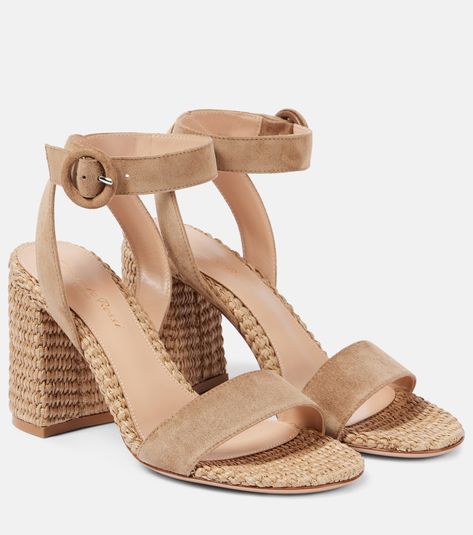 85 suede espadrille sandals in brown - Gianvito Rossi | Mytheresa Rossi Shoes, Espadrille Sandals, Brown Sandals, Gianvito Rossi, High Heel Sandals, Shoe Box, Leather Crossbody Bag, Fashion Boots, Leather Crossbody