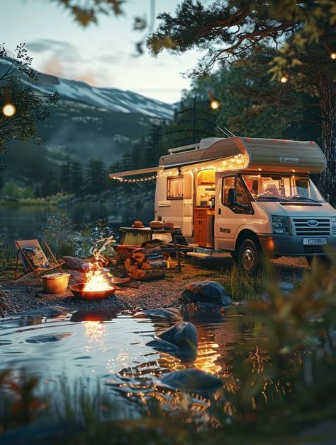 What I Need Right Now, Cozy Camping, Camping Inspiration, Mountain Cabins, Campervan Life, Nature Camping, Travel Van, Camper Life, Mountain Cabin