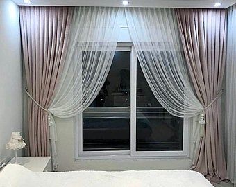 Curtain Designs For Bedroom, Curtains Living Room Modern, Layered Curtains, Plain Curtains, Living Room Decor Curtains, Elegant Curtains, Stylish Curtains, Curtains Living, Modern Curtains