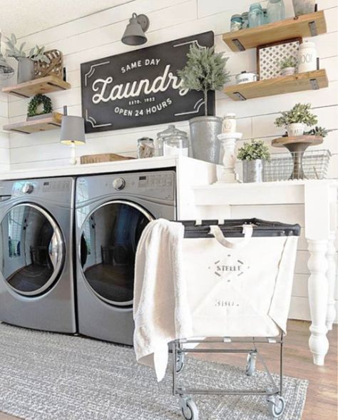 Love this farmhouse laundry room rug!! What a pretty soft farmhouse rug, these affordable farmhouse rugs look so cute layered! #farmhouserug #laundryroom #farmhousedecor #farmhouselaundryroom #farmhousecharm Farm House Laundry Room, Laundy Room, Farmhouse Laundry, Farmhouse Laundry Room, Laundry Room Rugs, Laundry Room Remodel, Small Laundry Room, Laundry Room Storage, Laundry Room Makeover