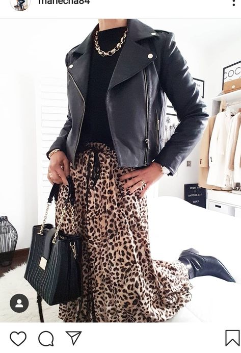 Stylish Outfits For Women Over 50, Leopard Print Skirt, Leopard Fashion, Print Skirt, Outfits Casuales, Look Fashion, Chic Outfits, Everyday Fashion, Fall Fashion