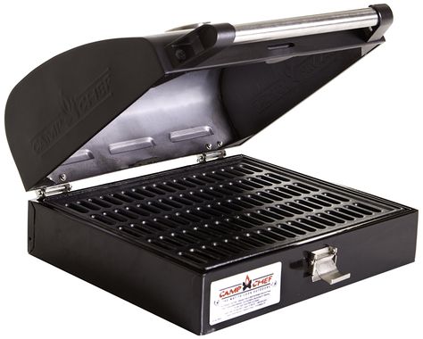 Camp Chef Professional Barbecue Box >>> Click image to review more details. Camp Grill, Camping Oven, Grilled Food, Camp Chef, Cast Iron Grill, Camping Grill, Outdoor Grills, Burner Stove, Grill Grates